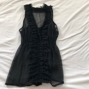 Black Guess sheer top